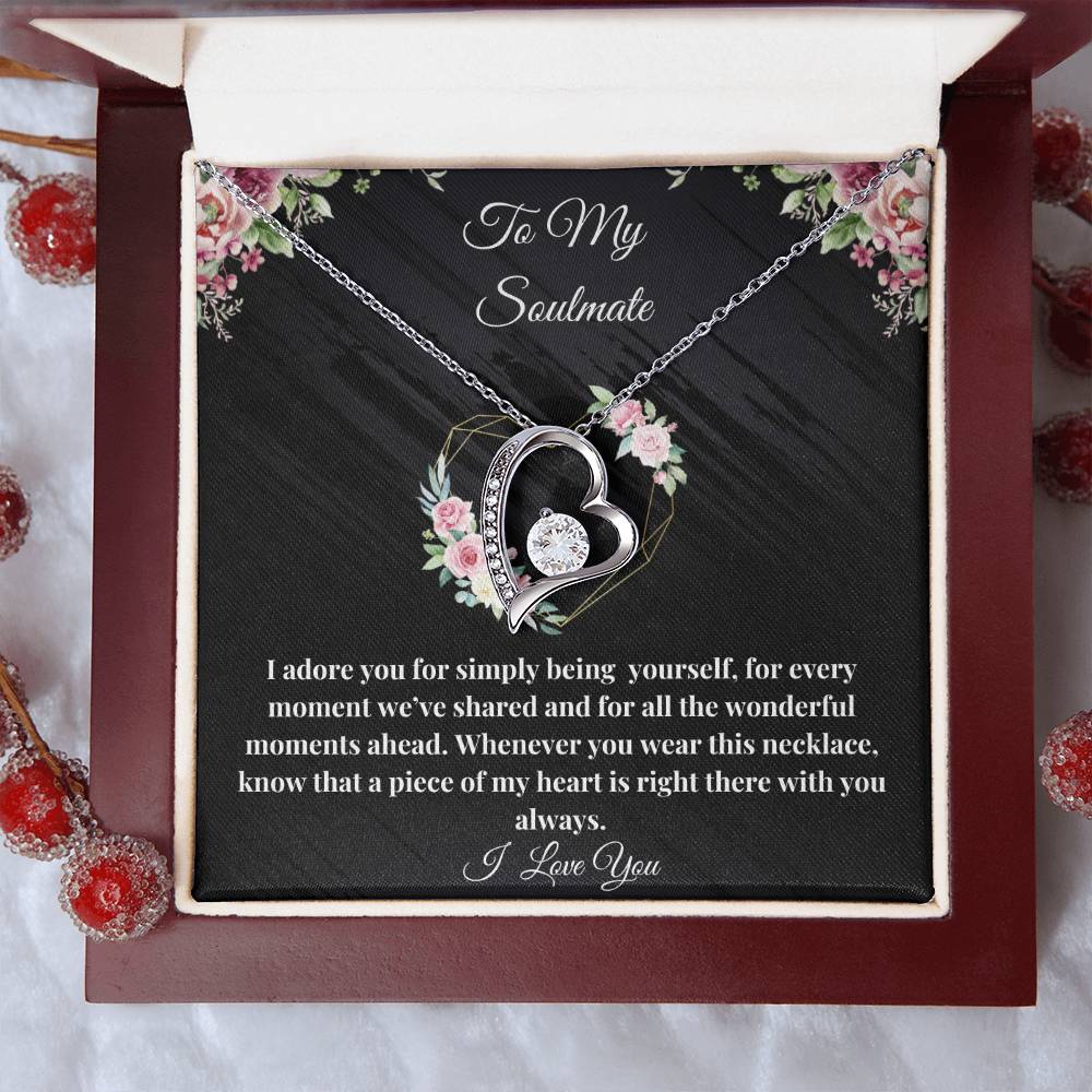 To My Soulmate - I adore you Forever Love Necklace