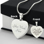 Best MOM ever Engraved Heart Necklace