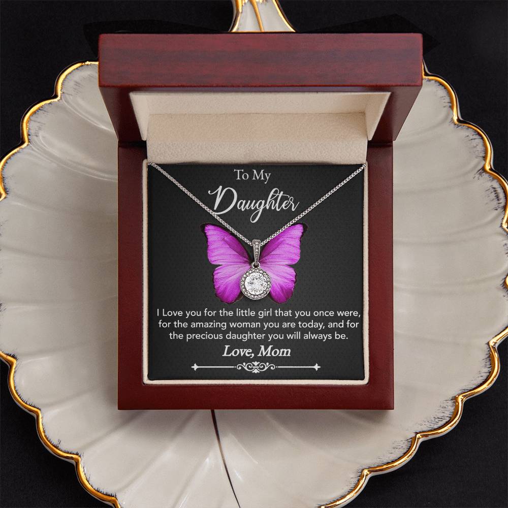 To My Precious Daughter Necklace - Love Mom