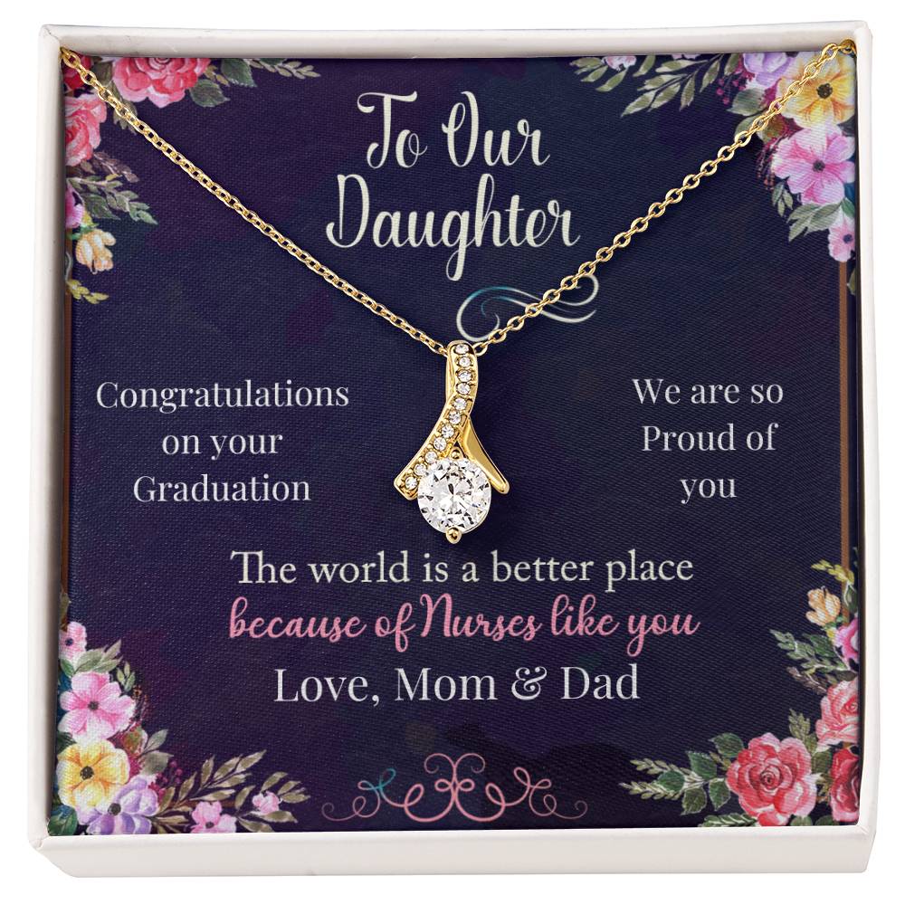 To Our Daughter Nurse Graduation Necklace