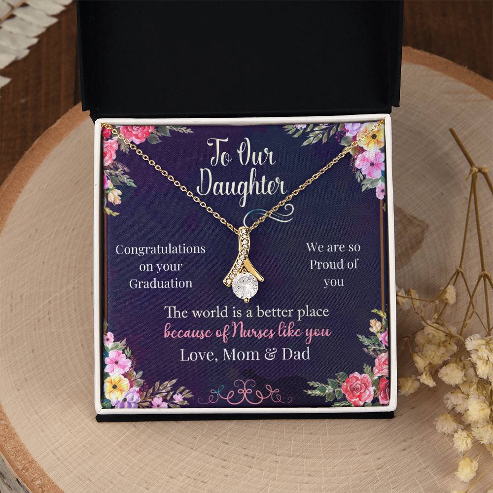 To Our Daughter Nurse Graduation Necklace