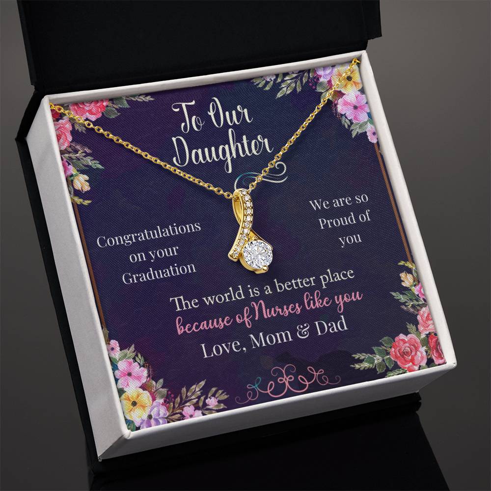To Our Daughter Nurse Graduation Necklace