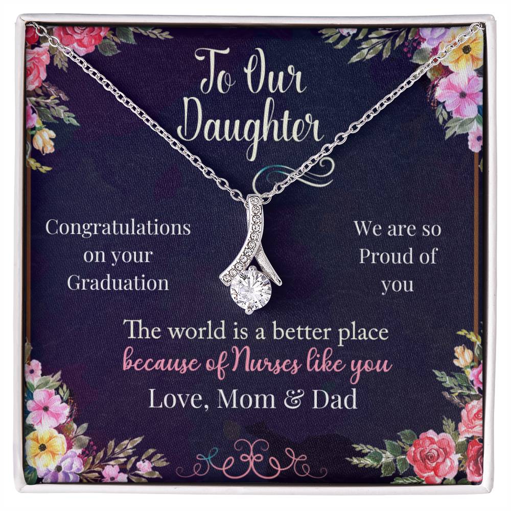 To Our Daughter Nurse Graduation Necklace