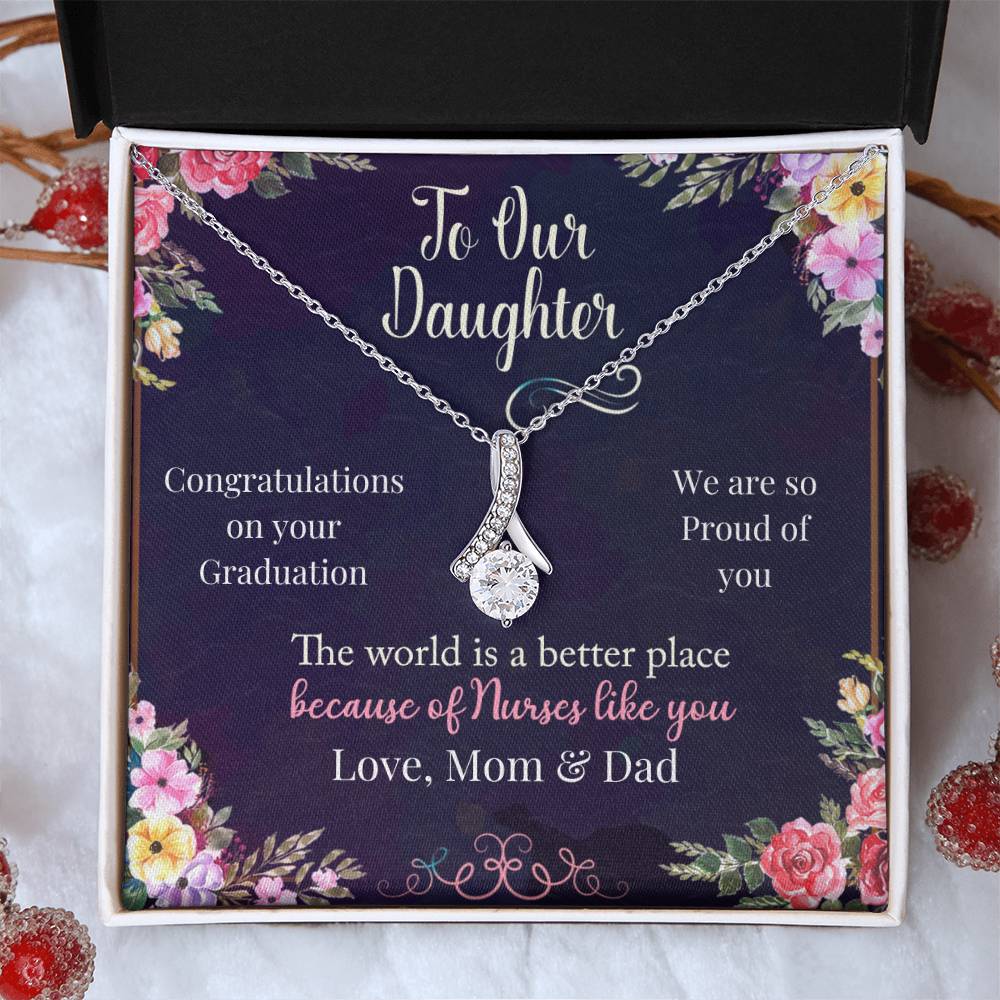 To Our Daughter Nurse Graduation Necklace