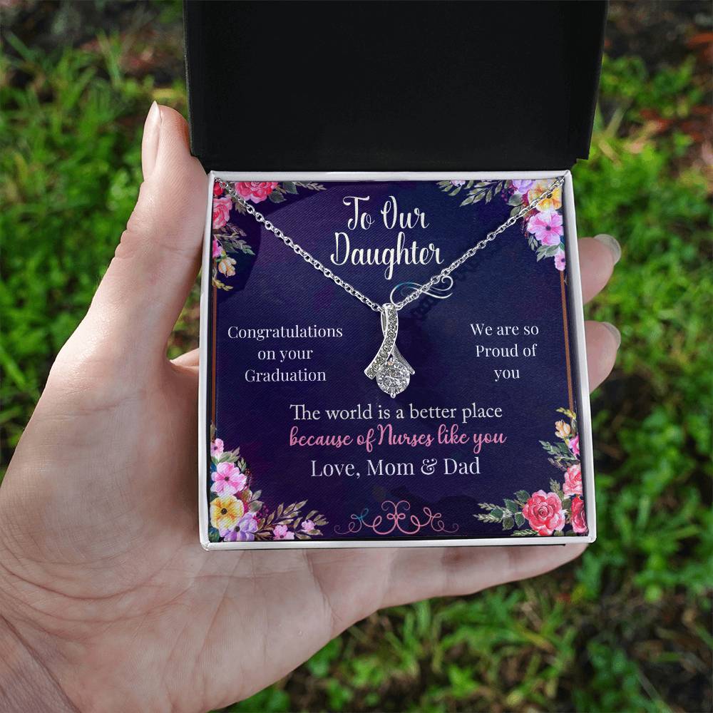 To Our Daughter Nurse Graduation Necklace