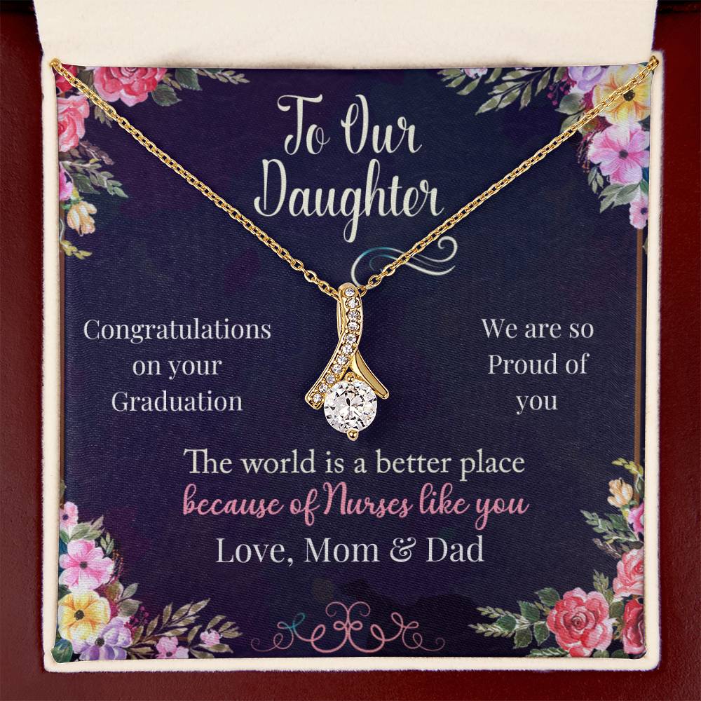 To Our Daughter Nurse Graduation Necklace