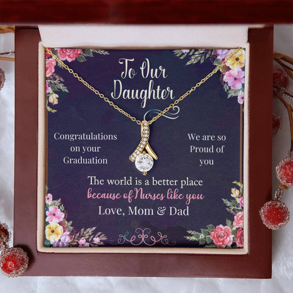 To Our Daughter Nurse Graduation Necklace