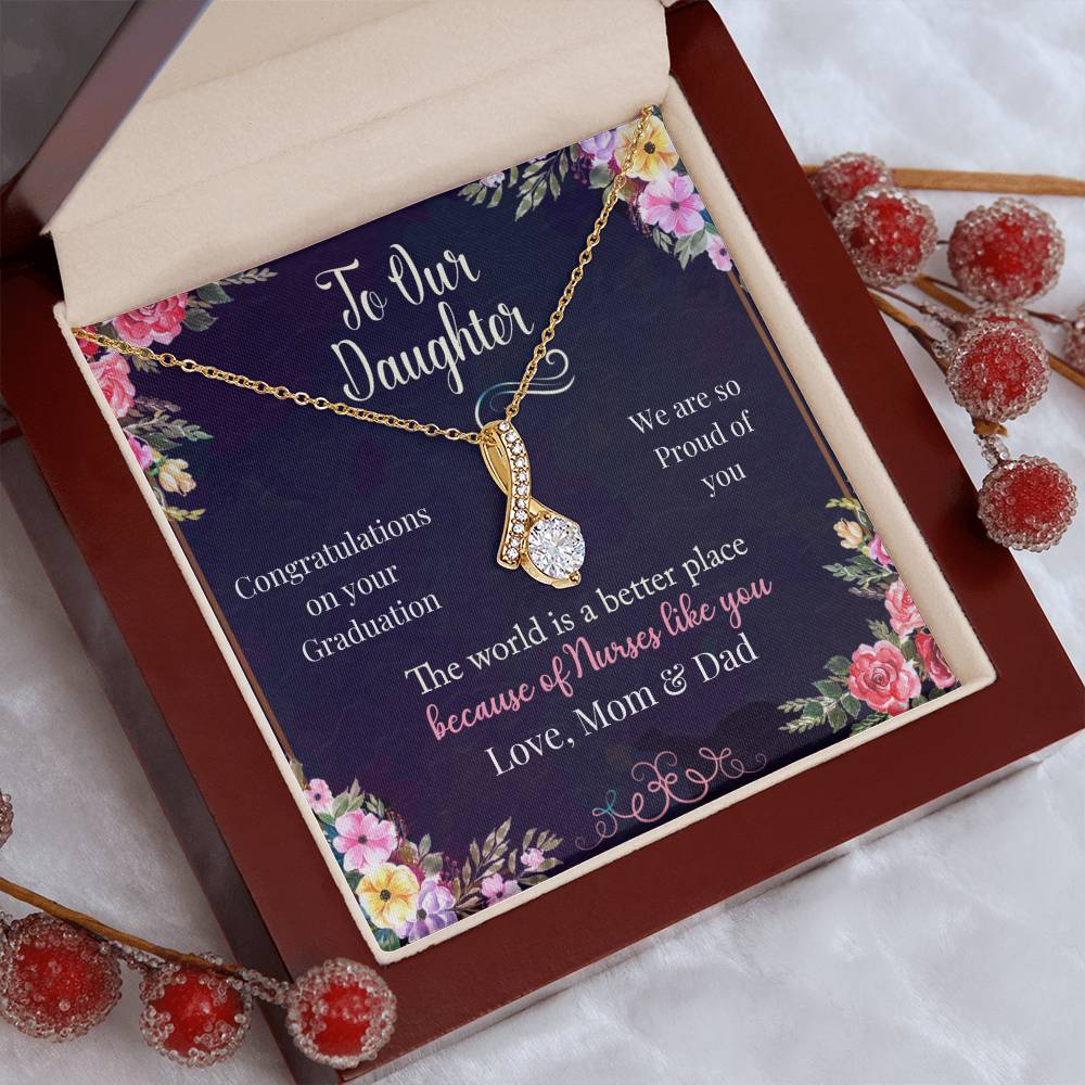 To Our Daughter Nurse Graduation Necklace