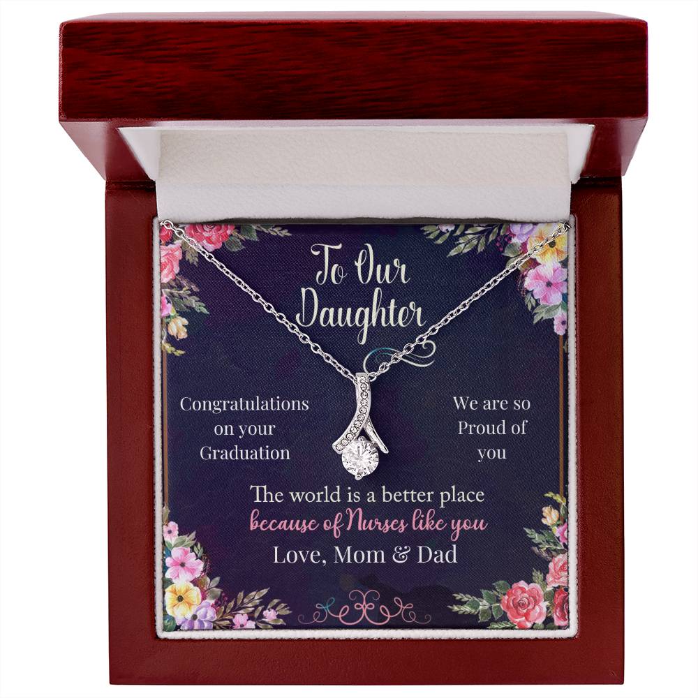To Our Daughter Nurse Graduation Necklace