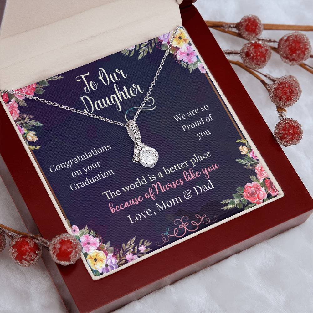 To Our Daughter Nurse Graduation Necklace