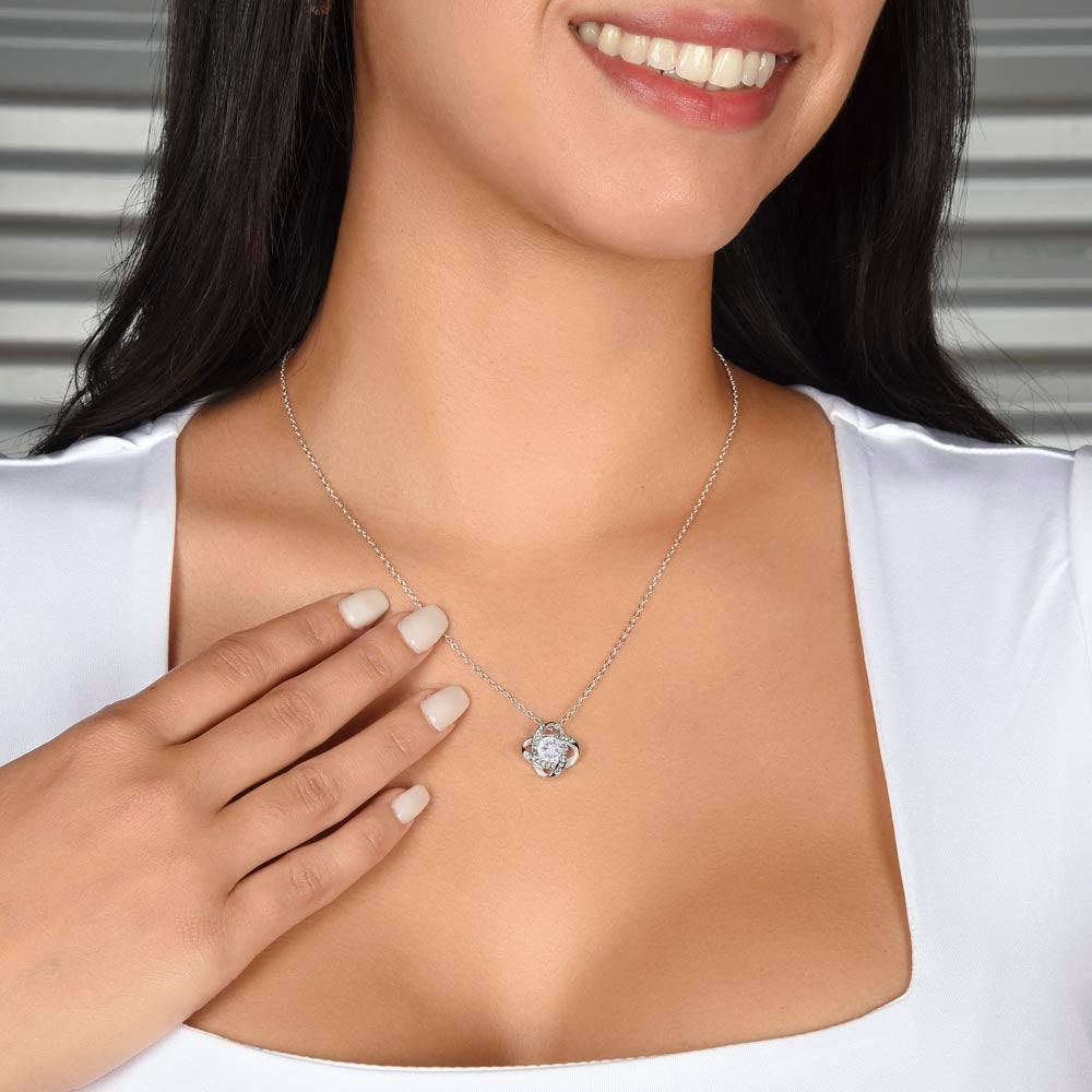 Mom - My Anchor through Life's Storms Love Knot Necklace