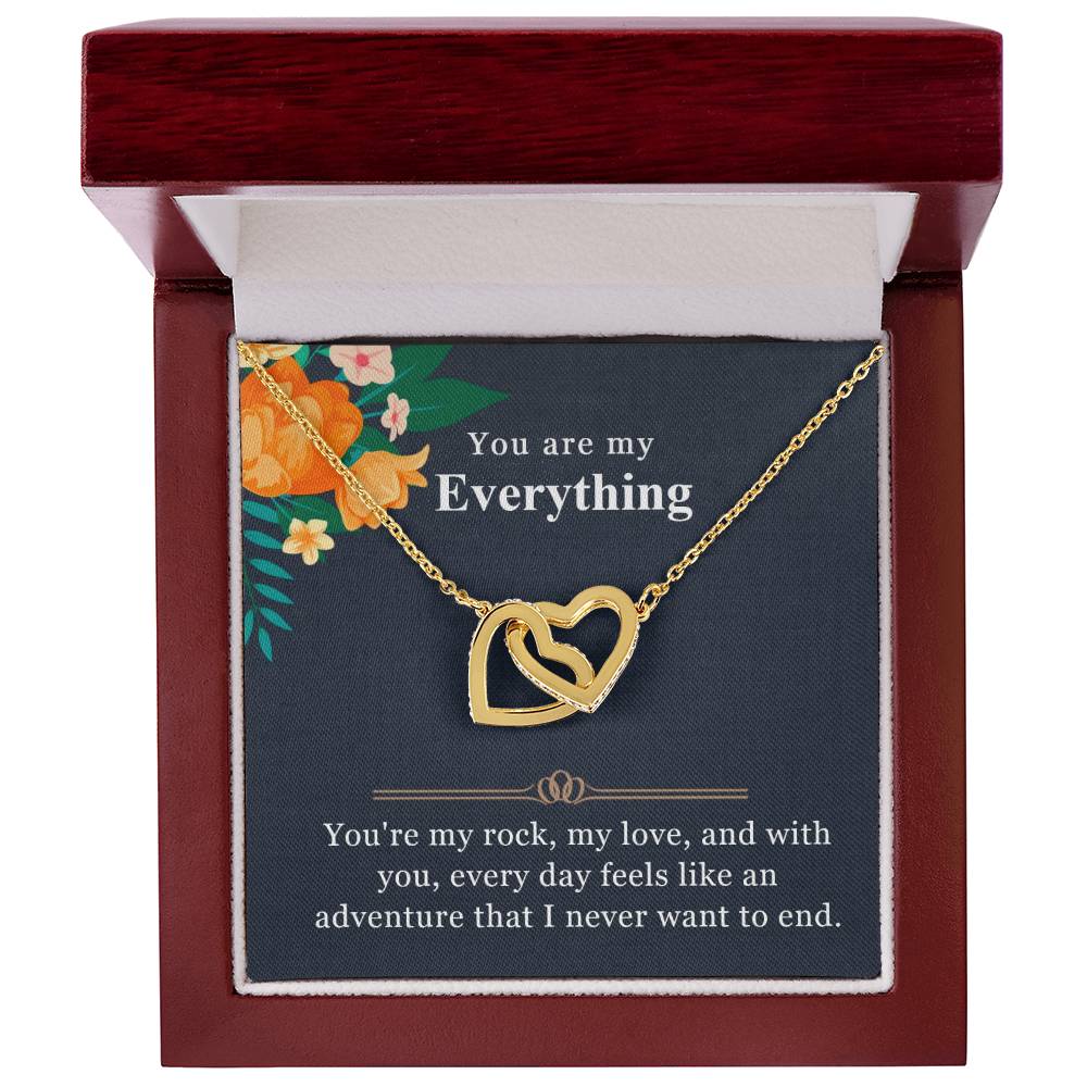 You Are My Everything Interlocking Heart Necklace