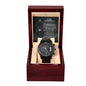 To My Husband - Black Chronograph Birthday Watch