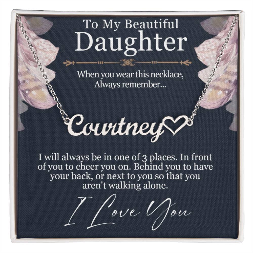Beautiful Daughter Personalized Name Necklace