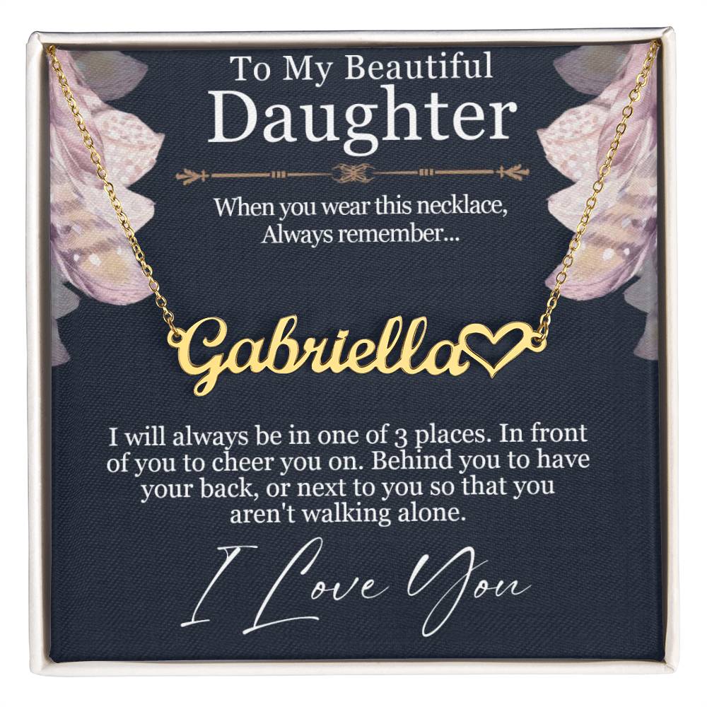 Beautiful Daughter Personalized Name Necklace