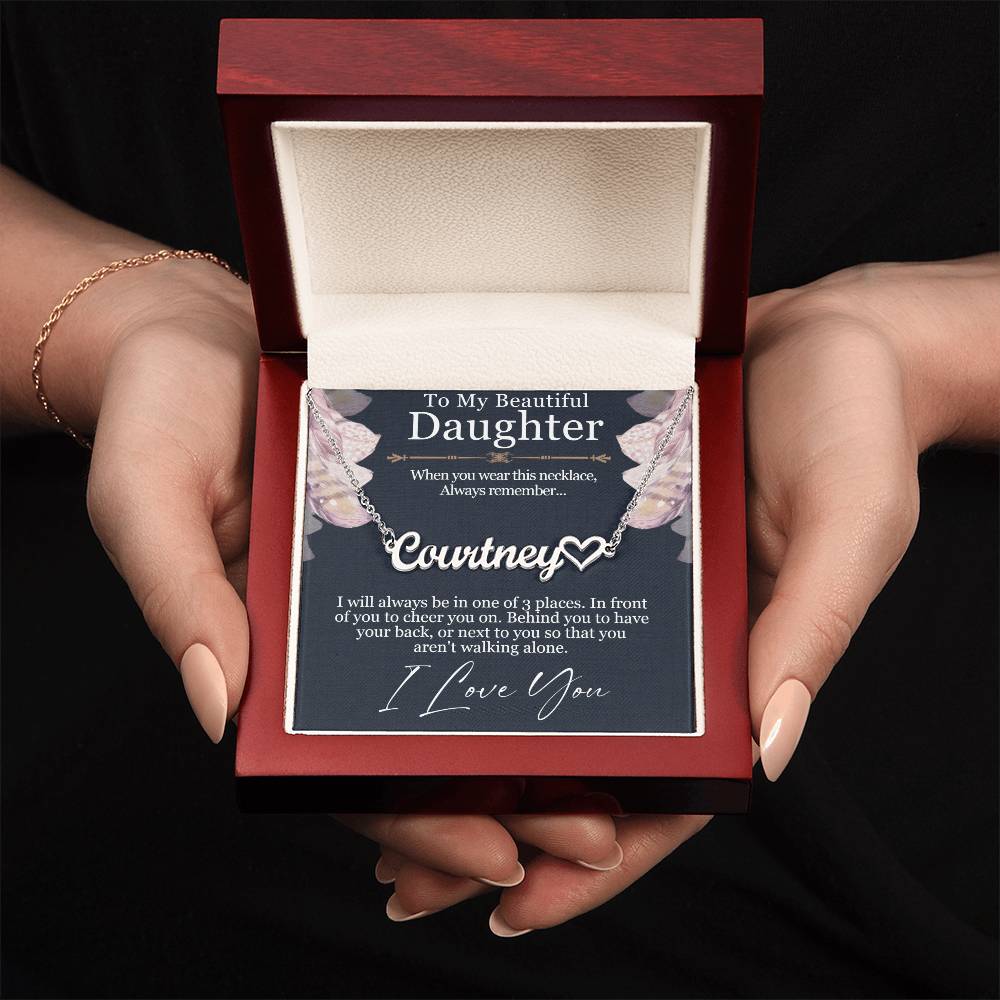 Beautiful Daughter Personalized Name Necklace