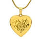 Best MOM ever Engraved Heart Necklace