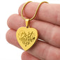 Best MOM ever Engraved Heart Necklace