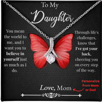 Load image into Gallery viewer, To My Daughter - Believe in Yourself Necklace from Mom or Dad
