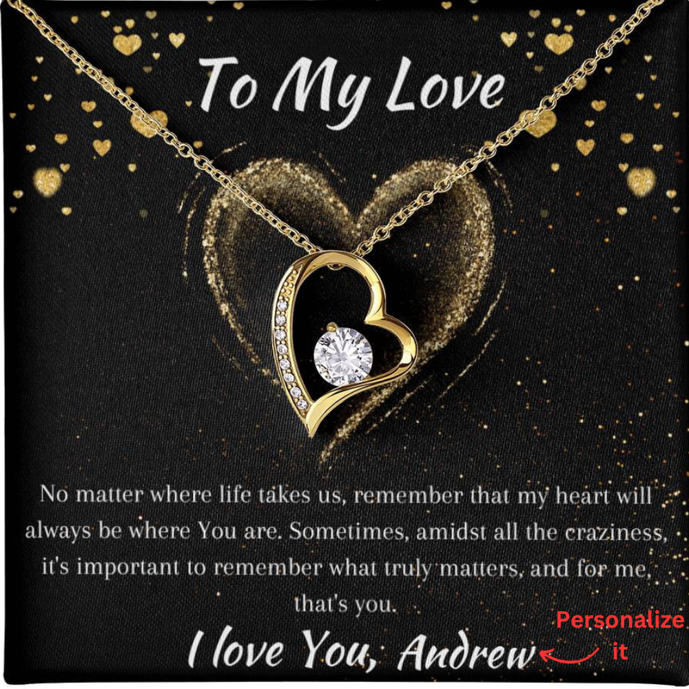 To My Love - My Heart Is Where You Are Necklace