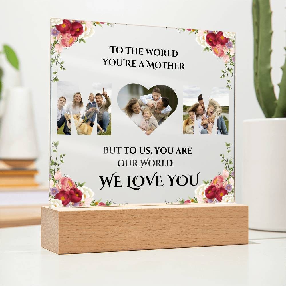 Personalized Photos Acrylic Square Plaque for Mom