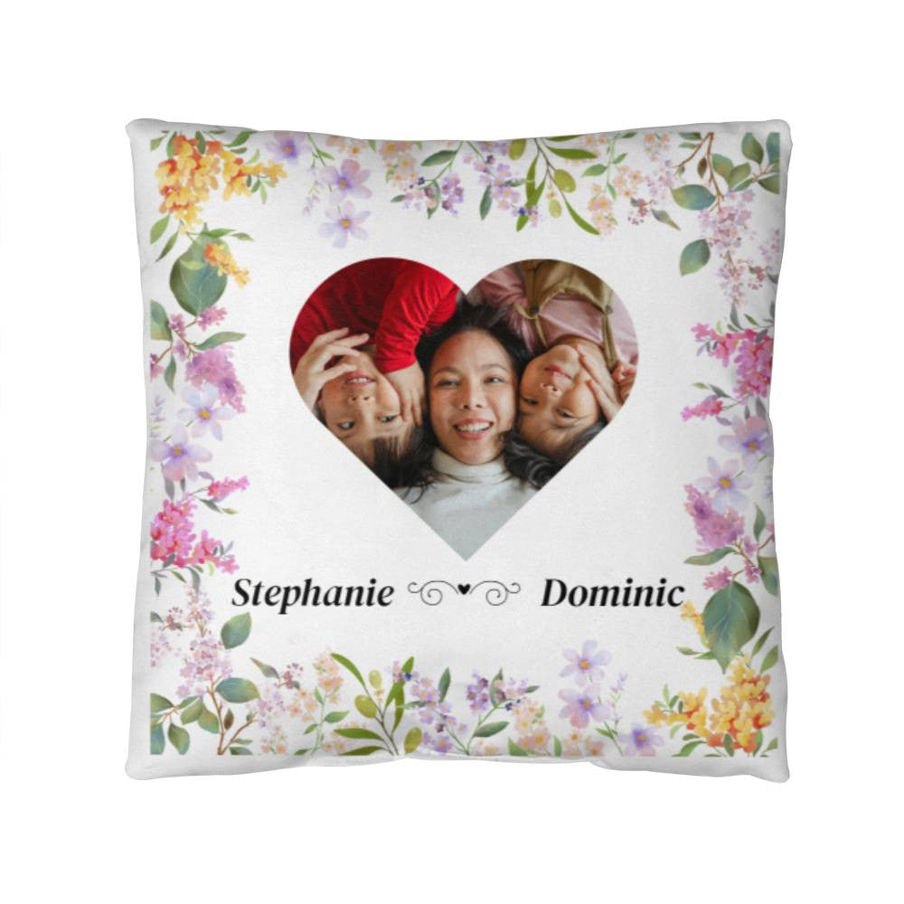 Personalized Photo Home is Where Mom is Pillow