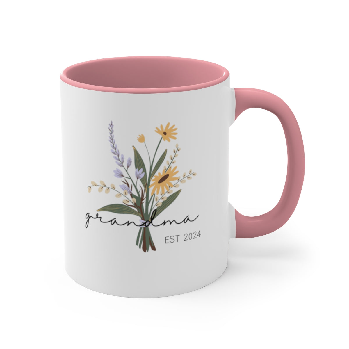 Personalized Year Grandma Flower Mug