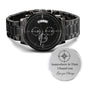 Somewhere in Time I found you Black Chronographic Watch