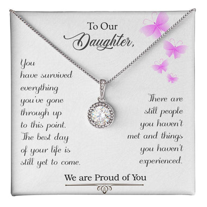 To Our Daughter - We are Proud of You Necklace