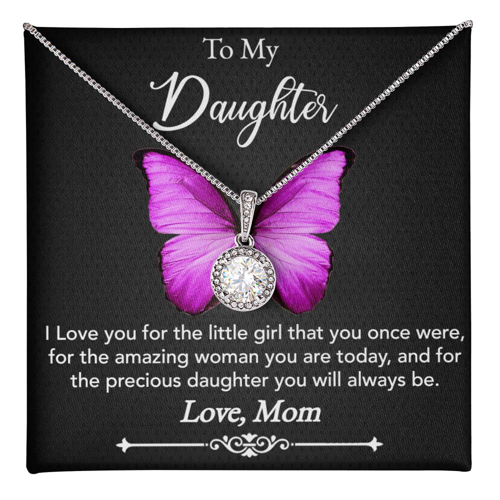 To My Precious Daughter Necklace - Love Mom