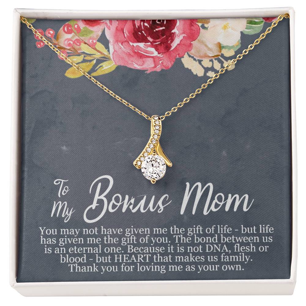 To My Bonus Mom Alluring Beauty Necklace