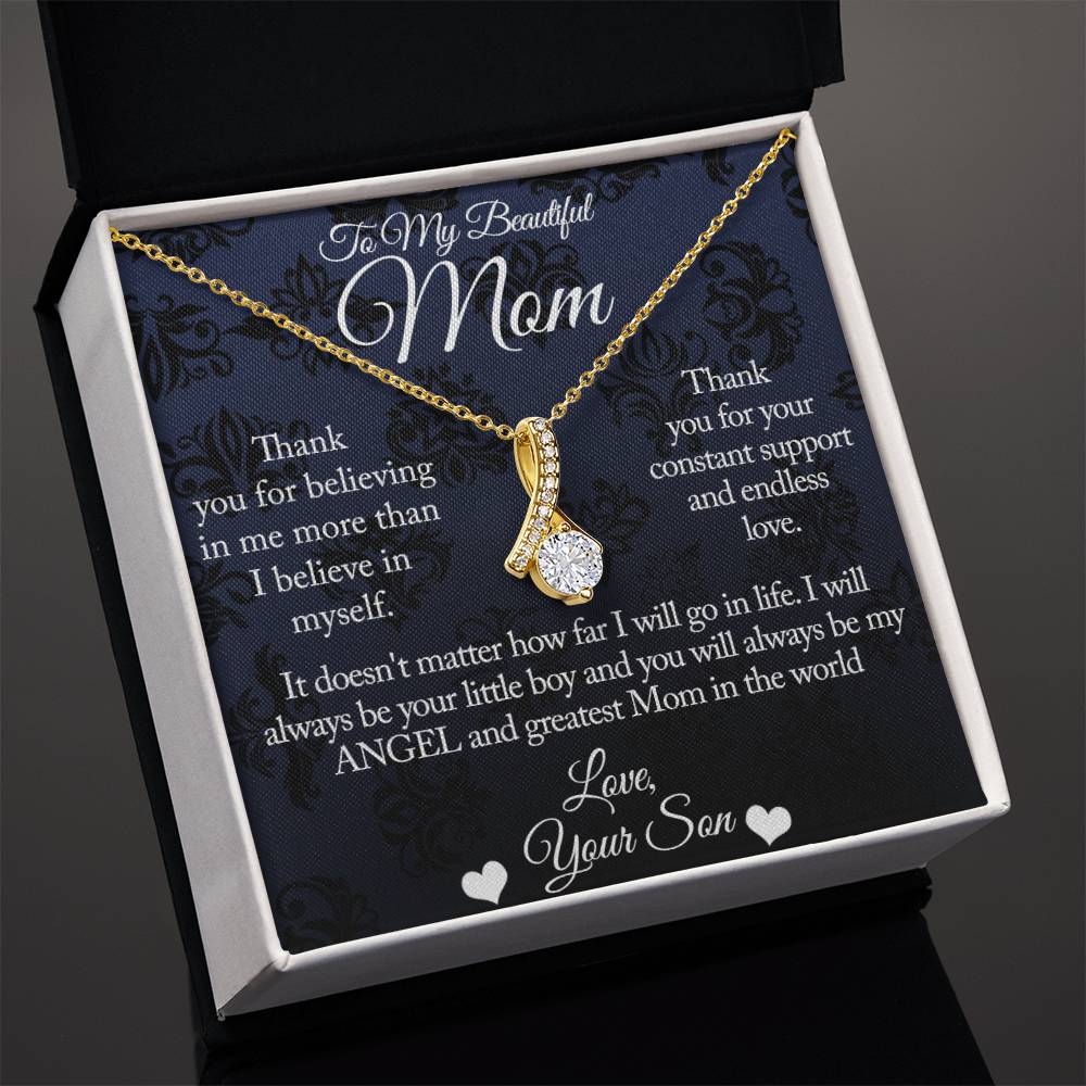 To My Beautiful Mom - Alluring Beauty Necklace