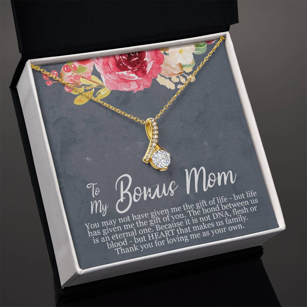 To My Bonus Mom Alluring Beauty Necklace