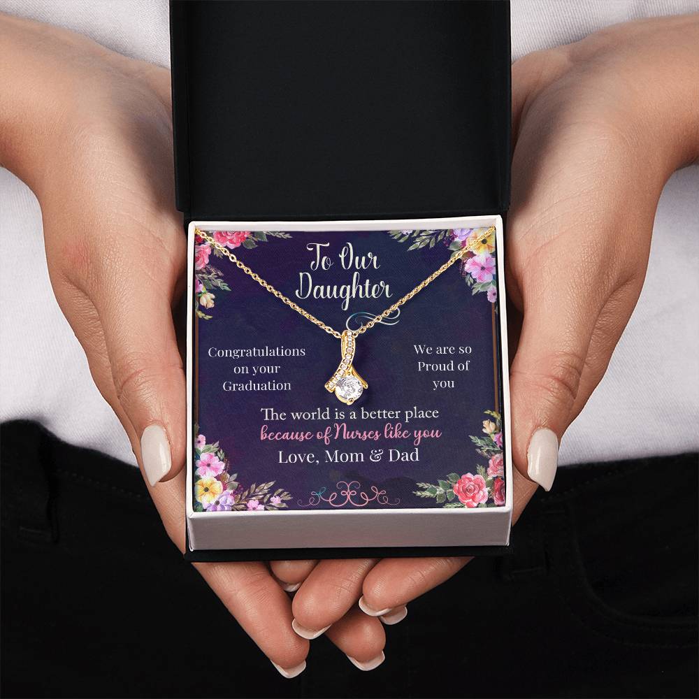 To Our Daughter Nurse Graduation Necklace