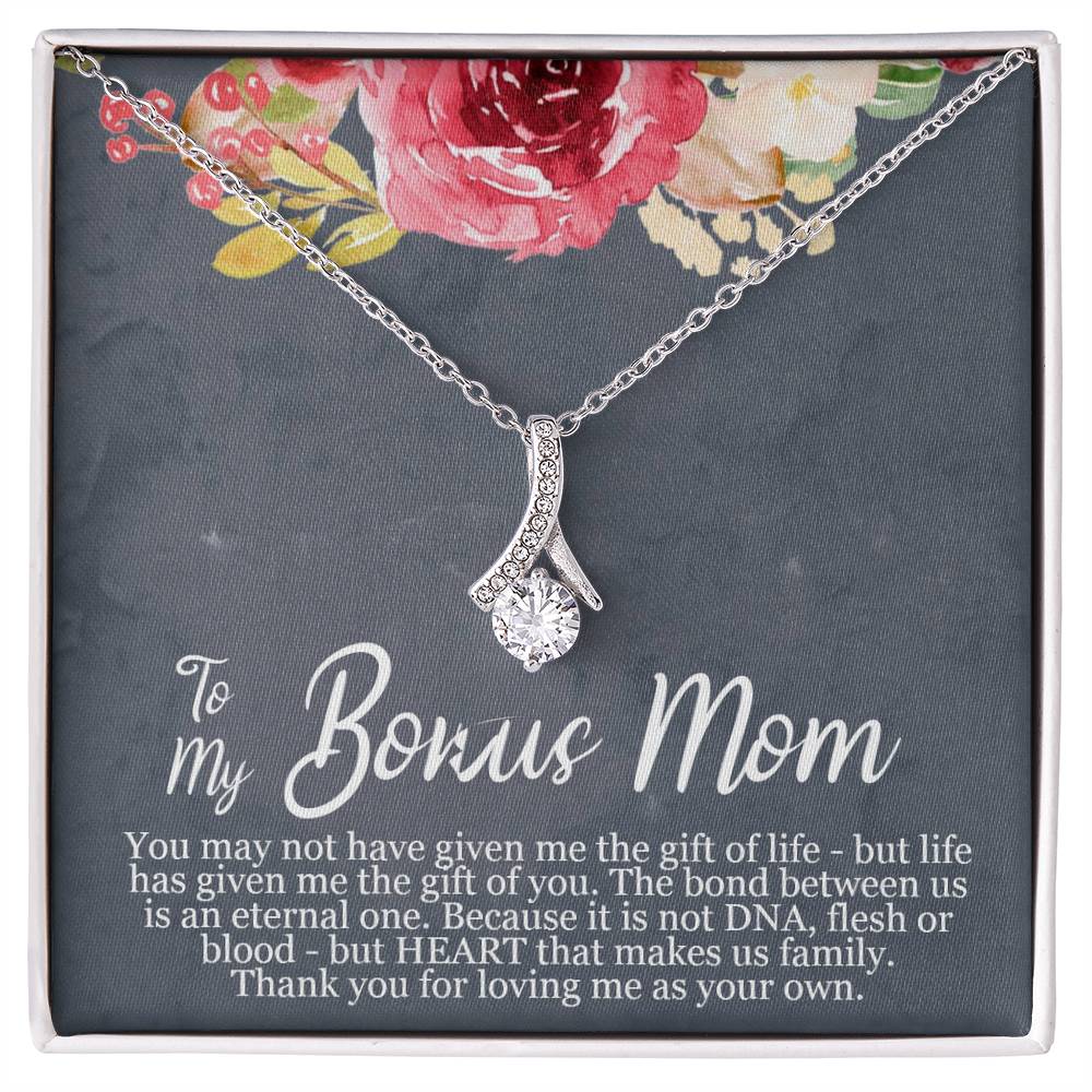 To My Bonus Mom Alluring Beauty Necklace