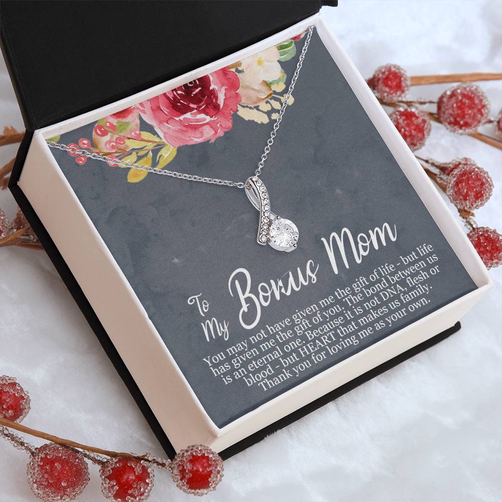 To My Bonus Mom Alluring Beauty Necklace