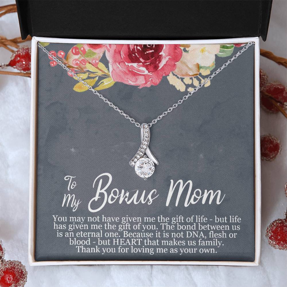 To My Bonus Mom Alluring Beauty Necklace