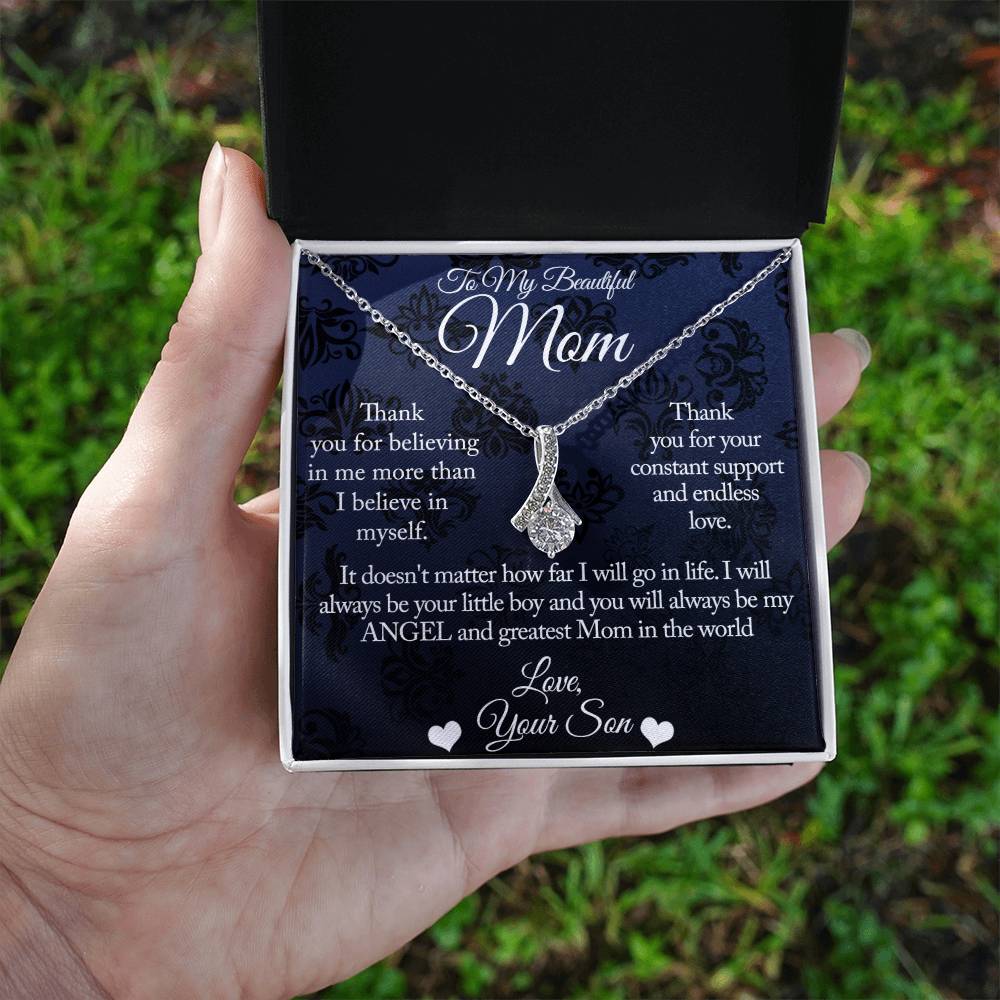 To My Beautiful Mom - Alluring Beauty Necklace