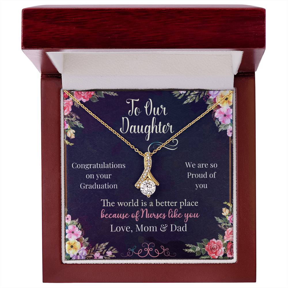 To Our Daughter Nurse Graduation Necklace