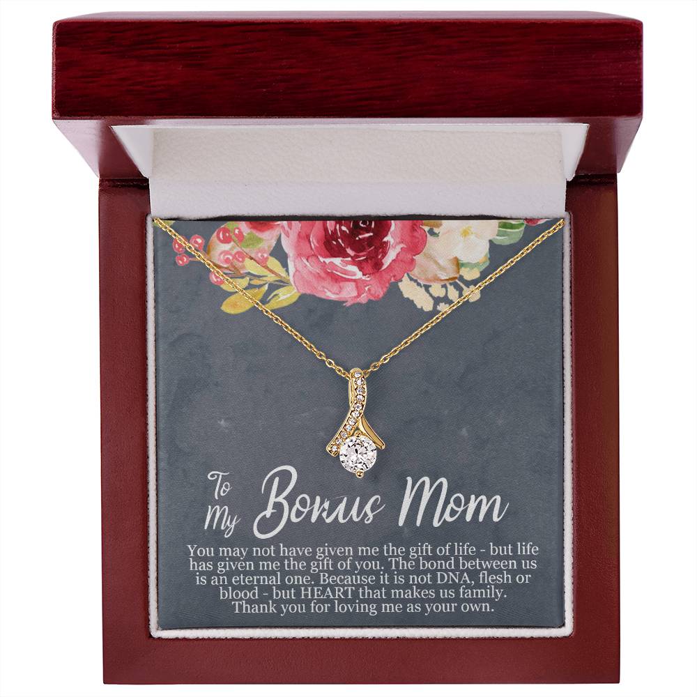 To My Bonus Mom Alluring Beauty Necklace