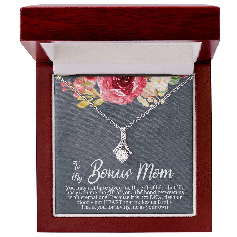 To My Bonus Mom Alluring Beauty Necklace