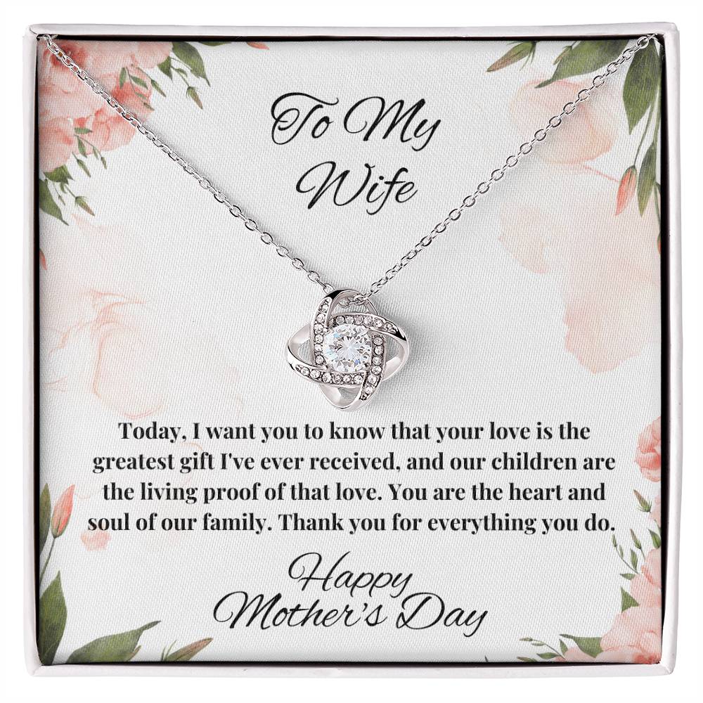 To My Wife - Happy Mother's Day Love Necklace