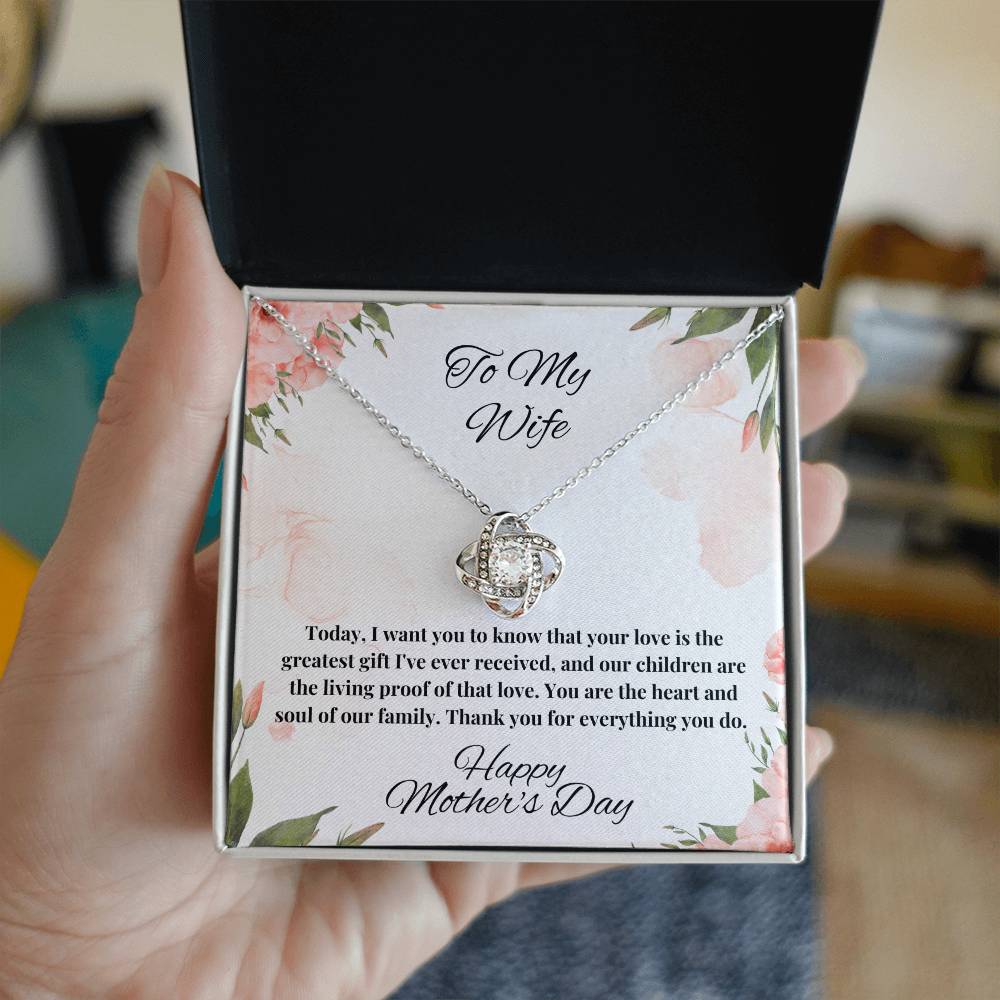 To My Wife - Happy Mother's Day Love Necklace