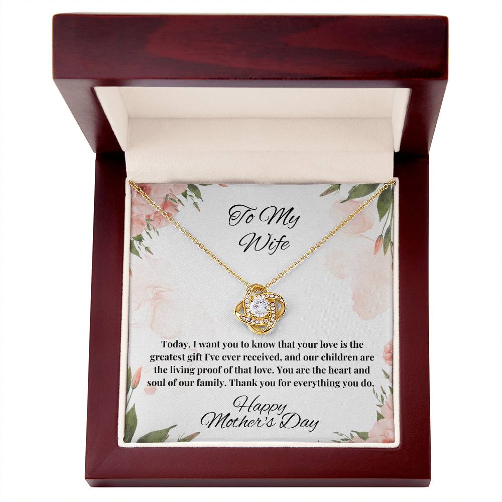 To My Wife - Happy Mother's Day Love Necklace