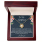 To My Girlfriend I adore you Love knot necklace