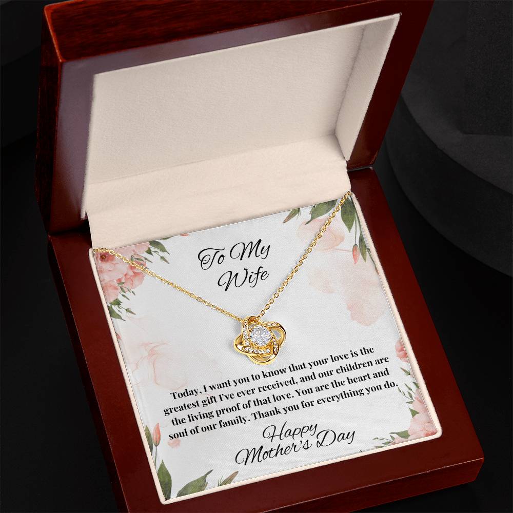 To My Wife - Happy Mother's Day Love Necklace