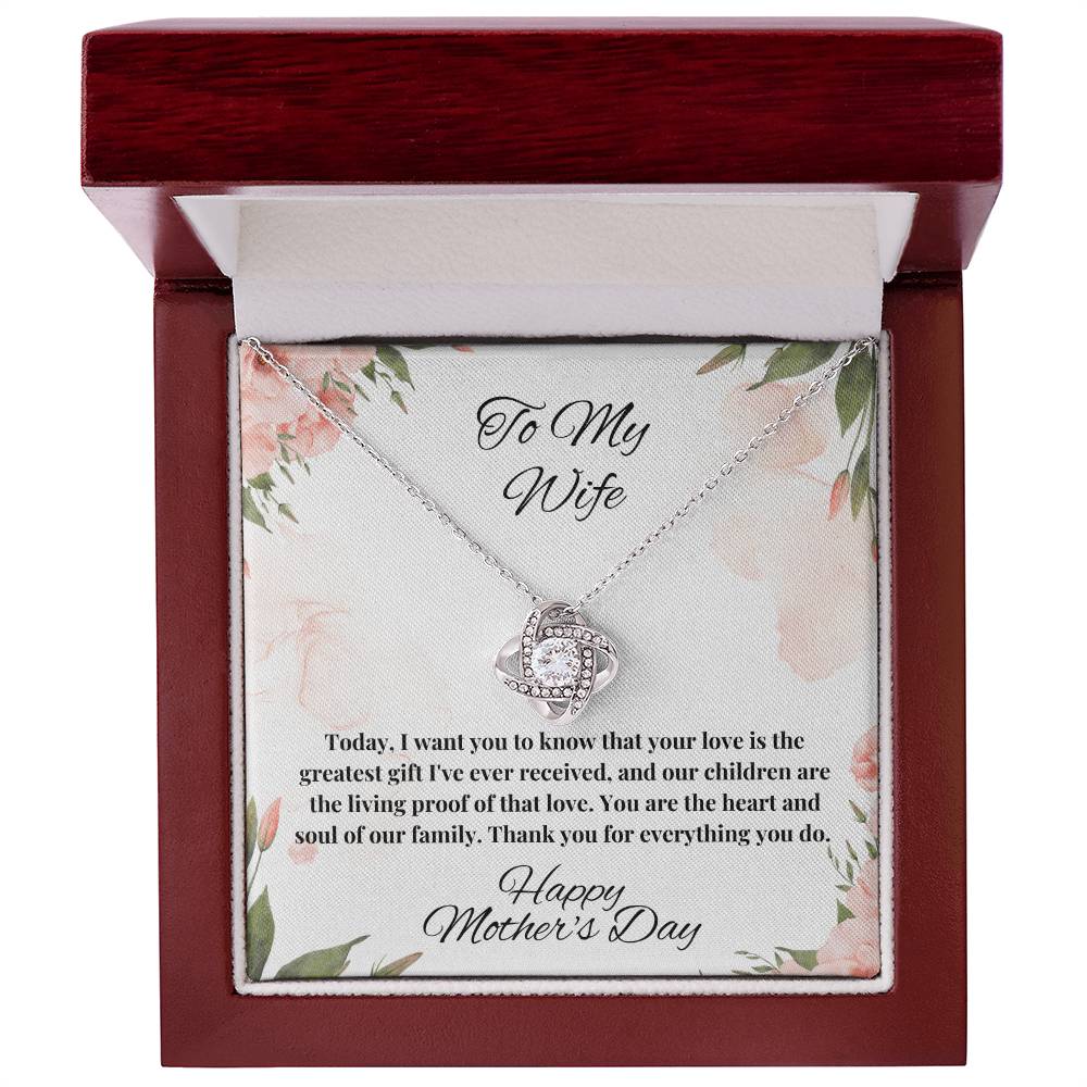 To My Wife - Happy Mother's Day Love Necklace