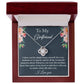 To My Girlfriend I adore you Love knot necklace