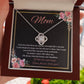 Mom - My Anchor through Life's Storms Love Knot Necklace