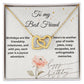 To My Best Friend - Interlocking Hearts Birthday necklace